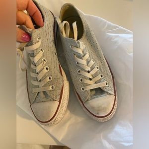 Converse blue eyelet